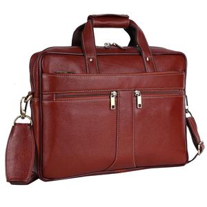 Dark Brown Genuine <b>Leather</b> <b>Laptop</b> Bags Top Selling Traditional Classic Design Protection Features for Office College Travel - Product Image 6