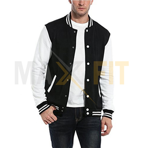 เสื้อแจ็กเก็ตบอมเบอร์สำหรับผู้ชายเสื้อแจ็กเก็ตแบบทีม Maxfit ผ้าใบผ้าคอปกตั้งออกแบบได้ตามต้องการ - Product Image 1