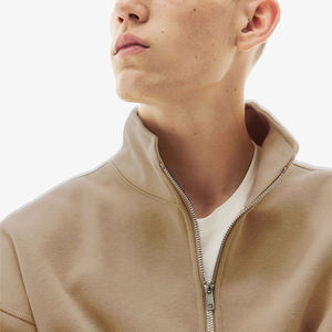 Sudadera de Invierno Beige con Media Cremallera y Bordado para Hombre, Estilo Casual, 100% Algodón, Tejido Suave, Cálida, Manga Larga, Corte Regular - Product Image 6