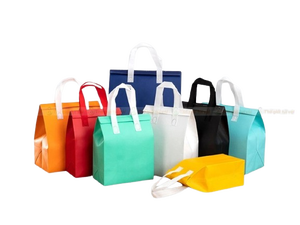 Sac isotherme personnalisé en non-tissé écologique avec logo, sacs alimentaires réutilisables tendance pour lait et gâteaux, en stock - Product Image 5