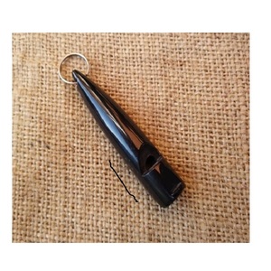 Silbato de bolsillo con cuerno, silbato de tono alto, ágata, cuerno de vaca Real, faizacraft - Product Image 1