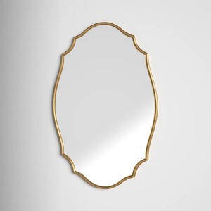Modern <b>Gold</b> Square Art Deco Wall <b>Mirror</b> Metal Frame Wedding Bathroom Decor Elegant Finish - Product Image 1