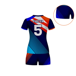 Alta calidad 100% poliéster logotipo personalizado sublimación voleibol Jersey uniformes conjunto OEM estilo impreso secado rápido transpirable Unisex - Product Image 6