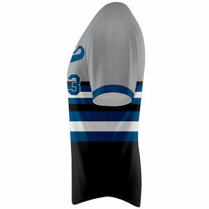 Camiseta de Béisbol Sublimada Personalizable de Alta Calidad, 100% Poliéster, Cuello en V, Transpirable, con Botones y Logotipo Personalizado - Product Image 5