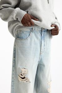 Pantalones vaqueros holgados de alta calidad para hombre, venta al por mayor, talla grande, estilo Hip Hop - Product Image 3