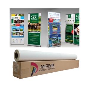 Glossy Matt nhuộm Mực in phun PP tổng hợp giấy PVC & Pet tự dính biểu ngữ Poster vật liệu với keo có thể tháo rời - Product Image 1