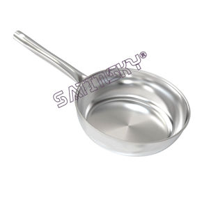 Poêle à frire professionnelle à trois plis de 10 pouces en acier inoxydable Ustensiles de cuisine manuels de haute qualité avec garantie de 3 ans - Product Image 4