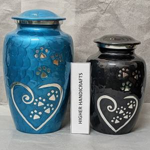 Urnas para Cremación de Mascotas con Grabado de Huellas |   Urnas para Mascotas de Metal con Acabado Esmaltado, Tamaño Personalizado, Proveedor Mayorista - Product Image 1