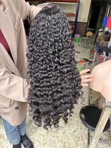 Perruques de cheveux humains vietnamiens bruts vagues perruques lisses cheveux humains avant de lacet perruques de cheveux bruts vagues profondes suisse Hd dentelle - Product Image 3