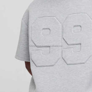 OEM Puff impresión en relieve Logo camiseta Men100 % algodón, camiseta para hombres, ajuste holgado gráfico personalizado 3D en relieve para hombres - Product Image 4