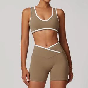 Conjunto de traje de Yoga de manga corta sin costuras para mujer, envío directo, conjuntos de Yoga deportivos para Fitness para mujer - Product Image 1