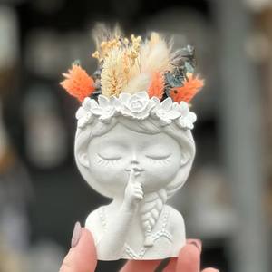 Set <span class=keywords><strong>de</strong></span> 2 Piezas <span class=keywords><strong>de</strong></span> Moldes <span class=keywords><strong>de</strong></span> Silicona <span class=keywords><strong>de</strong></span> Jarrón <span class=keywords><strong>de</strong></span> Niña Pequeña DIY para <span class=keywords><strong>Maceta</strong></span> <span class=keywords><strong>de</strong></span> Plantas Suculentas, Jarrón <span class=keywords><strong>de</strong></span> Concreto y Cemento, Molde <span class=keywords><strong>de</strong></span> Yeso - Product Image 5