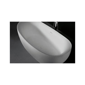 Bañera de acrílico blanco de 1 pieza independiente de lujo Sanur hecha a mano 1 piedra de Río sólida diseño moderno para adultos baño elegante - Product Image 2