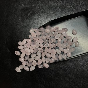 Vivaaz Gems Certified IGI Semi Precious Calibrated Rose Quartz Gemstone 3x5mm Natural Pink Loose Pear Cabochon Smoky Quartz - Product Image 1