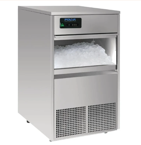 Machine à glaçons ronde en acier inoxydable de qualité commerciale prête à être expédiée, capacité de 50 kg, compresseur 220V - Product Image 4