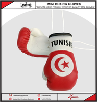 Mini gants de boxe personnalisés avec drapeau national, porte-clés de voiture en cuir PU durable, protection UV longue durée LAST STAR