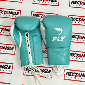 Fabrication en usine, gants de boxe blancs sur mesure, 100% cuir véritable, gants de boxe professionnels pour frapper - Product Image 1