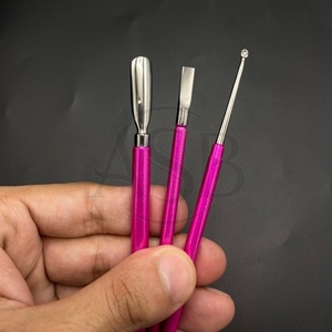 Professional Nail <b>Tools</b> Private Logo Stainless Steel Metallic Hot Pink Manicure <b>Pedicure</b> Set Including Nail Pusher Clipper - Product Image 4