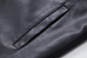 Tendencia de estilo para Otoño Invierno OEM Moto Elegante chaqueta de cuero para hombres Color personalizado 100% Chaqueta de cuero para hombres - Product Image 5