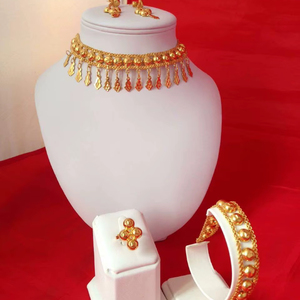 2024 Best Buy 24K chapado en oro estilo Vintage fabricante indio inspirado conjuntos de joyería de moda Comoras Mayotte-regalo de cobre listo - Product Image 1