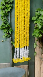 ดอกดาวเรือง tuberose พวงมาลัยงานแต่งงานแขวนผนังตกแต่งสตริง/พวงมาลัยสำหรับเทศกาลและงานปาร์ตี้ตกแต่ง haldi - Product Image 2