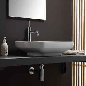 Rubinetto da Parete Design Quadrato 45x45 Compatibile con Lavabo da Appoggio - Product Image 4
