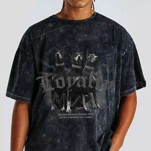 Camiseta Negra Retro Lavada con Estampado Nítido y Elegante Corte, Impresión DTG de Alta Calidad, Casual, Versátil, de Uso Diario, de Manga Corta - Product Image 4