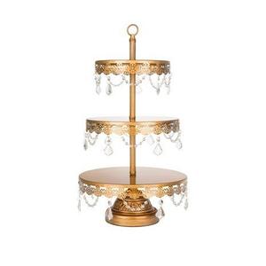 Plateau à dessert en métal à 3 étages, design fantastique, taille personnalisée, forme ronde, plateau à dessert par Home Arts - Product Image 6