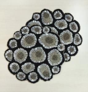 Indian Crafted Classic Style Beaded Coasters Custom Color Halloween Holiday Party Table Decoration Glass Mat <b>Placemat</b> - Product Image 4