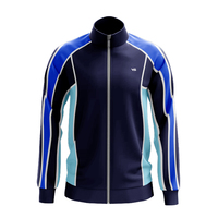 Nouveauté : Survêtements personnalisés pour hommes, vestes de jogging élégantes avec fermeture éclair, 100% polyester, antibactériens, séchage rapide, multicolores