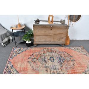 Vintage Orange Beige Wool <b>Rug</b> 3.6 X 7.5 ft Turkish Classic Large Area Patchwork Design for <b>Bedroom</b> Rectangle Hallway Latex - Product Image 2