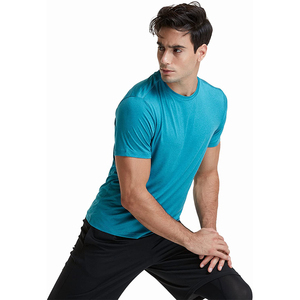 Camiseta Deportiva de Manga Corta para Hombre, de Secado Rápido, Transpirable, de Color Sólido, para Gimnasio - Product Image 1