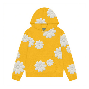 เสื้อฮู้ดดี้ผ้าเฟรนช์เทอร์รี่แบบสั่งทำพิเศษ ลุคทำสีซีดแบบแอซิดวอช ทรงหลวมสไตล์แฟชั่น เสื้อผ้าผู้ชายลำลอง - Product Image 6