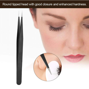 Le Pakistan a fabriqué une pince à épiler d'extension de cils de beauté avec logo personnalisé imprimé pour une pince à épiler à pointe incurvée - Product Image 3