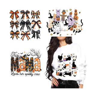 เสื้อยืดพิมพ์ลายผีและโบว์สำหรับตกแต่งเสื้อยืดออกแบบเองได้ - Product Image 5