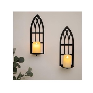 Antique finish metal <b>candle</b> <b>holder</b> set suitable for indoor outdoor use weddings parties festive occasions and home decor - Product Image 5