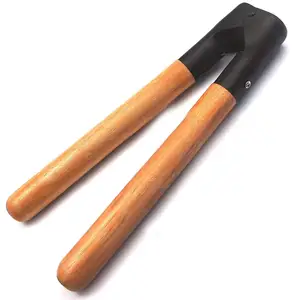 Dehorner recubierto de Color de alta calidad cortador de cuerno instrumento veterinario mango de madera de 13 ", Dehorners de madera para ganado de animales de granja