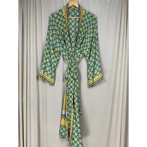 Recycled Silk Sari Women's Boho Chic Vintage Beach Cover <strong>Dress</strong> Robe for Resort Wear <strong>Gypsy</strong> House Kimono for Lounge Swimsuit Up's - Product Image 3