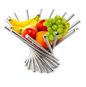 Venta caliente forma personalizada niquelado hecho a mano Metal frutero decoración servir tazón de verduras de la India embalaje de cartón - Product Image 4