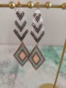 Handmade Butterfly Beaded Trendy <b>Wedding</b> Drop Earrings - Product Image 2