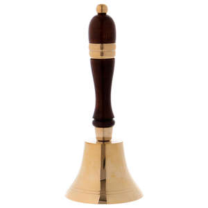 Brass bàn thờ tay chuông với tay cầm bằng gỗ cho Nhà thờ đền thờ cầu nguyện pooja khối lượng dịch vụ thờ phượng Nghi Lễ Home & trang trí tinh thần - Product Image 5