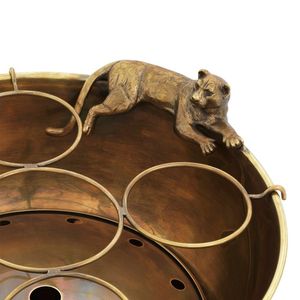 Enfriador de bebidas martillado, bañera de bebidas de acero inoxidable de latón, Cubo de champán para bodas, fiesta de negocios familiar, cubo de hielo grande - Product Image 2