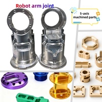 Piezas de Aleación de Aluminio y Acero Inoxidable Mecanizadas por CNC para Robots Humanoides de Alta Precisión con Servicios de Electroerosión por Hilo y Pintura