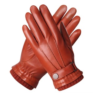 Guantes de cuero de piel de cabra para conductor Grano Cuero de cabra Ala Pulgar Seguridad Trabajo Guantes para conductor Pantalla táctil - Product Image 1