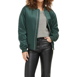 Premium High Quality Satin Green Bomber <b>Jacket</b> Women Men Unisex Casual Streetwear Flight <b>Pilot</b> <b>Jacket</b> Windbreaker Varsity Coat - Product Image 1