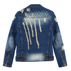Saleh Enterprises Men Regular Fit <b>Denim</b> Jacket Winter Y2K Embroidered Vintage Washed Trucker <b>Coat</b> Casual Streetwear Fashion - Product Image 2