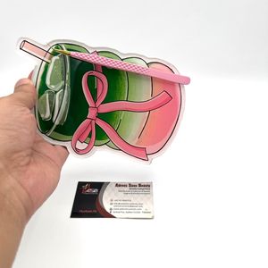 Carreaux de cils magnétiques en acrylique Matcha fraise glacée pour pince à épiler extension de cils marque privée carreaux de cils personnalisés durables - Product Image 3