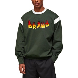 Sudadera personalizada de hombre, nueva, moderna, 100% algodón, con logo impreso en DTF, bloques de color, corte holgado, estilo hip hop. - Product Image 1