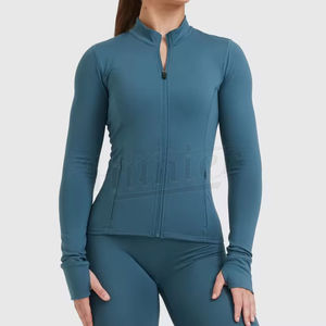 Ropa deportiva para mujer, ropa de entrenamiento, Top corto con cremallera, chaquetas activas con capucha, ropa deportiva, chaquetas para exteriores - Product Image 3