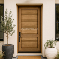 Porte en bois d'ingénierie moderne personnalisée - Design en bois massif durable, surface finie, utilisation intérieure, garantie 5 ans pour villa